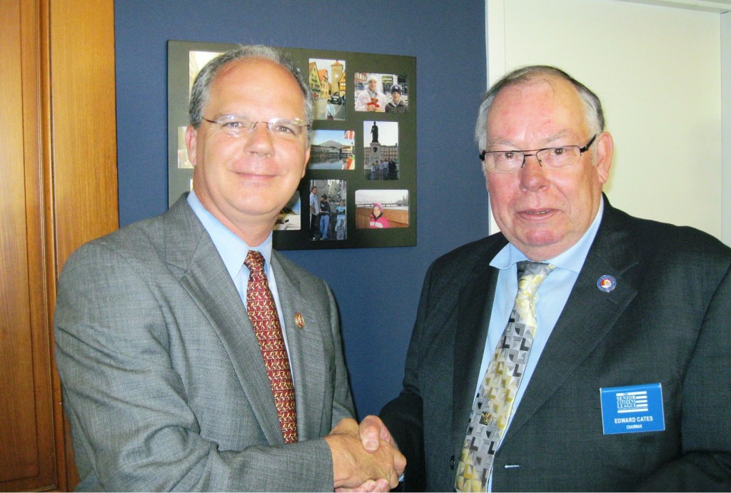 Board Chairman, Ed Cates, with Representative Brett Guthrie